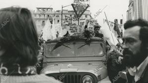 Después del golpe militar se celebró una gran manifestación con motivo del Primero de Mayo